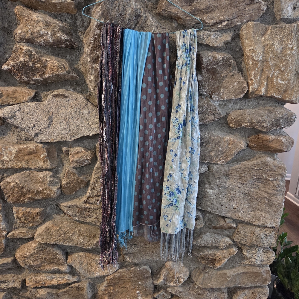 Floral and Polka Dot Scarf Set